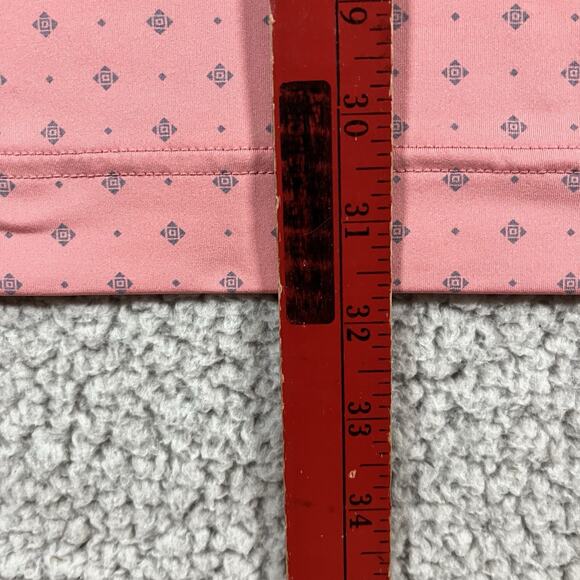 Footjoy Polo Shirt Mens 2XL Pink Geometric Print Performance Golf Stretch - Picture 10 of 11